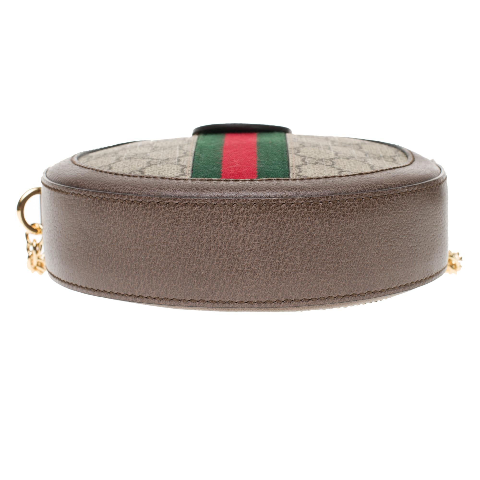 Brand New Gucci Ophidia shoulder bag in GG canvas and brown leather 5