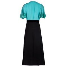 Brand New Gucci Petal Sleeve Deep V-neck Gown sz M