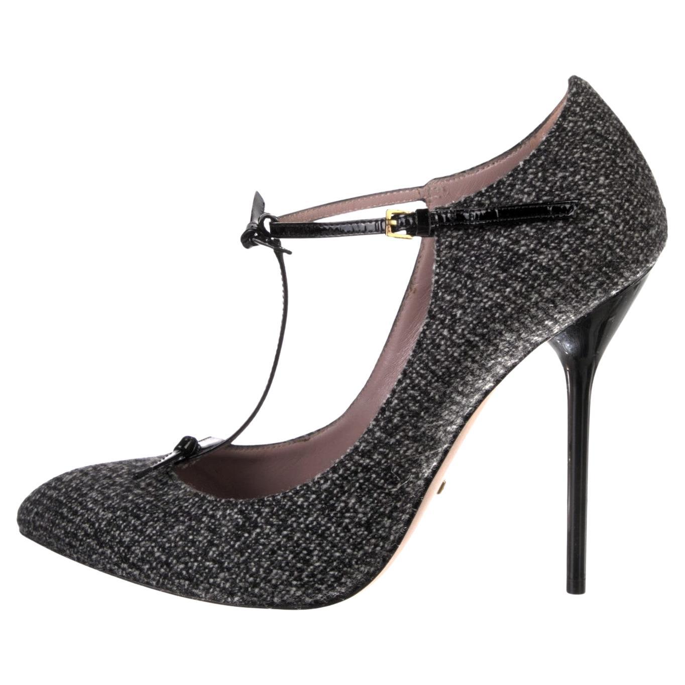 Brand New Gucci Pre Fall 2013 Wool Kitten Heels Size 37.5