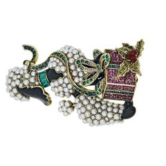 Brand New Heidi Daus French Gift Crystal-Accented Poodle Pin Brooch