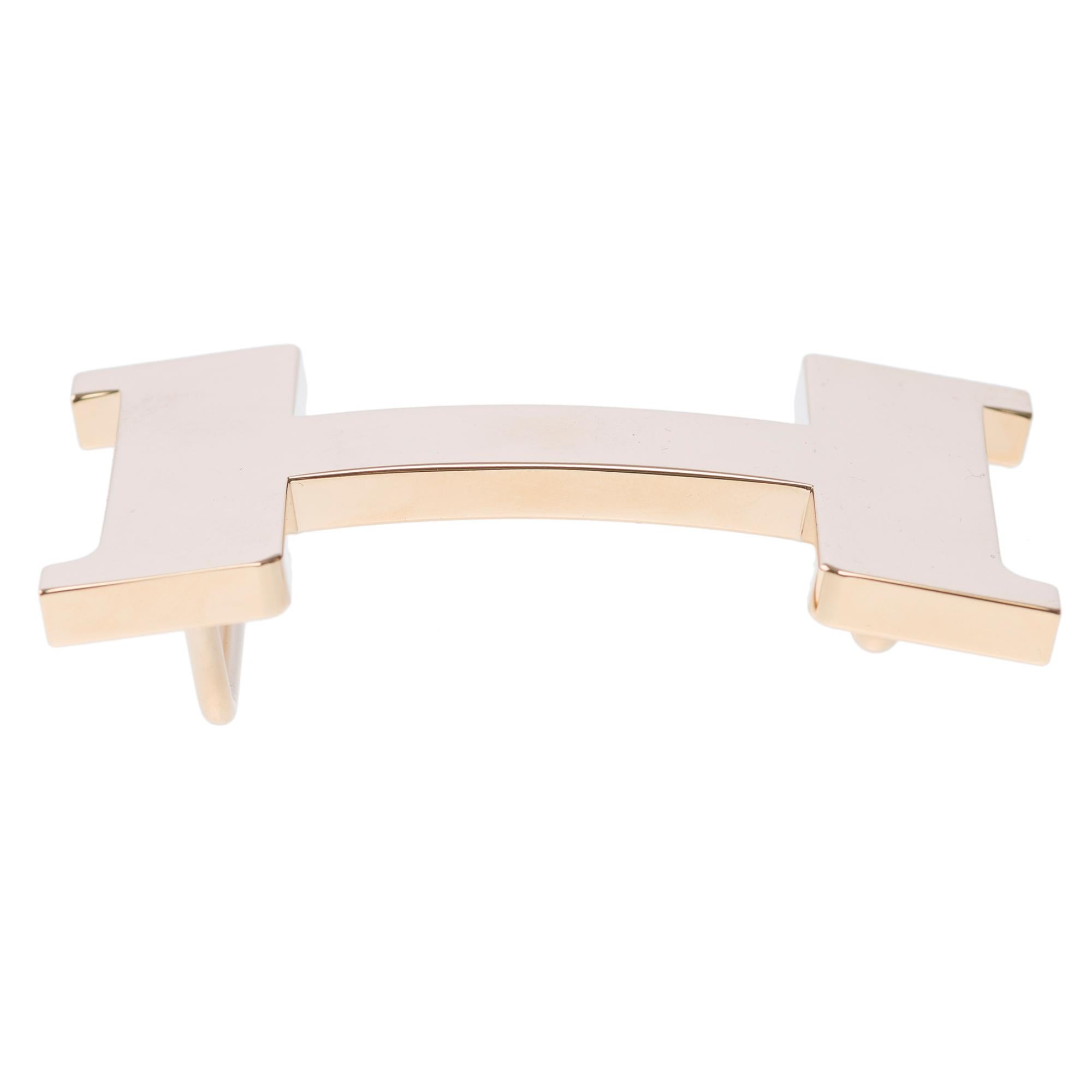 Brand new Hermes 2 GM 42 mm gold-plated metal buckle 5