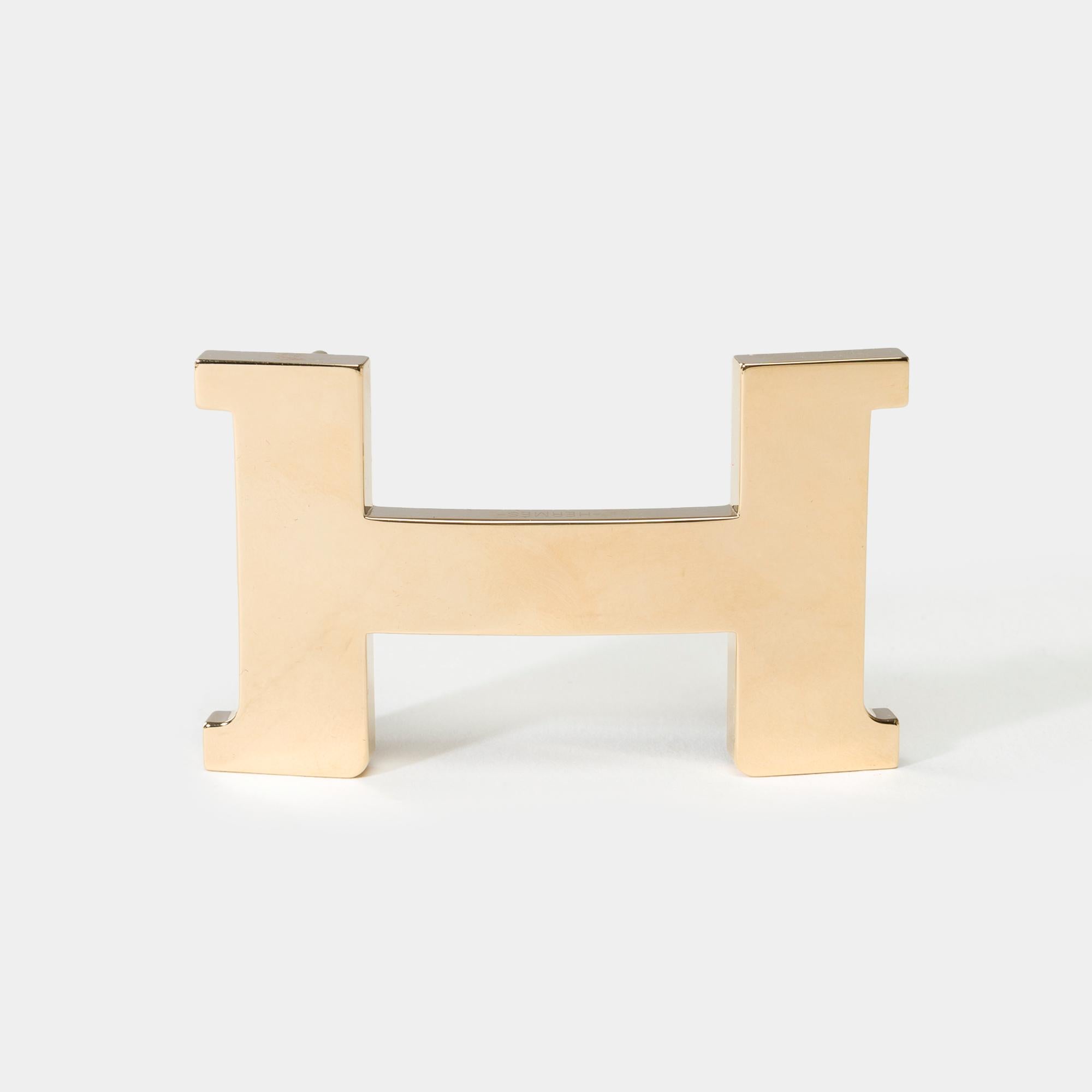 Orange Brand new Hermes 2 GM 42 mm gold-plated metal buckle