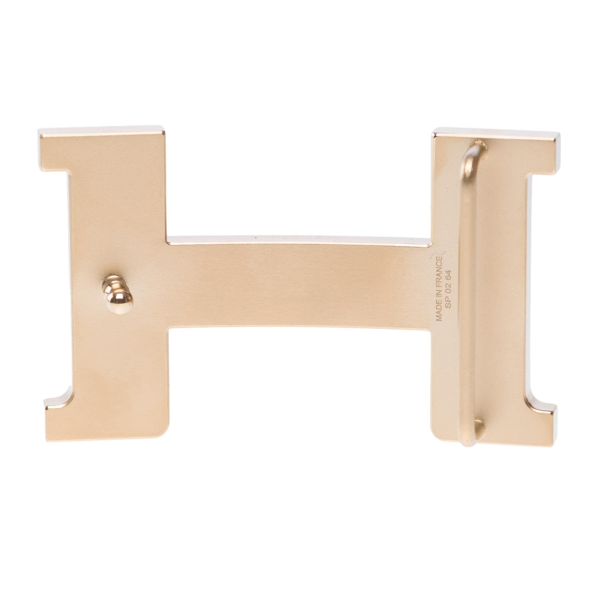 Women's or Men's Brand new Hermes 2 GM 42 mm gold-plated metal buckle