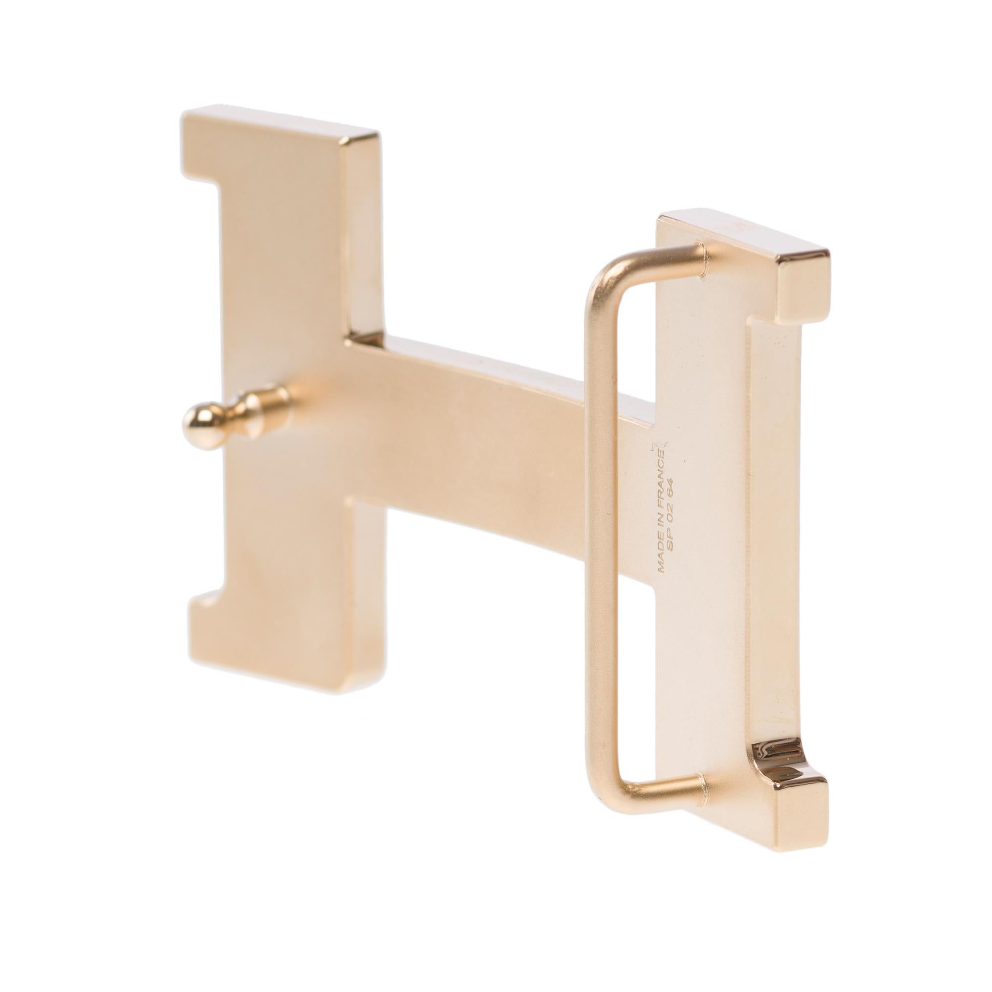 Brand new Hermes 2 GM 42 mm gold-plated metal buckle 2