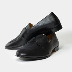 Brand New Hermès Ancora soft loafer in black goat, size 44