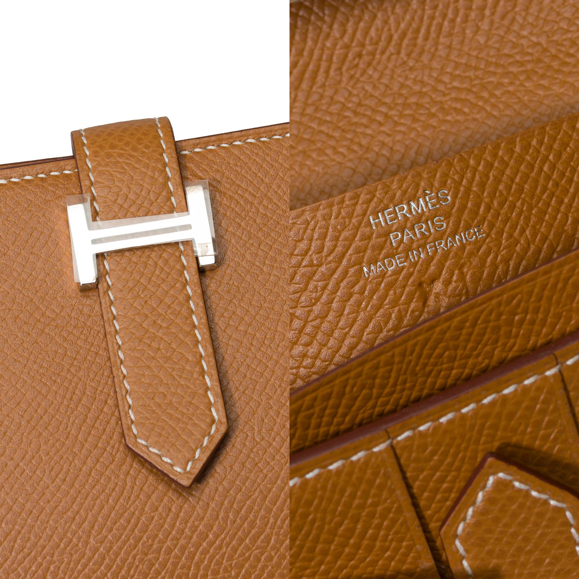 Brand new Hermès Béarn Wallet in Gold Epsom leather, SHW 1