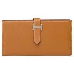 Brand new Hermès Béarn Wallet in Gold Epsom leather, SHW