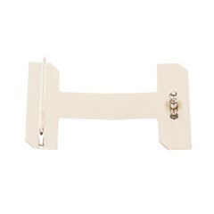 Brand new Hermès belt Buckle H Optique in silver / Large size