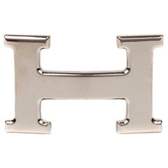 Brand new Hermes Belt Buckle model  "Constance" in Shiny Silver !