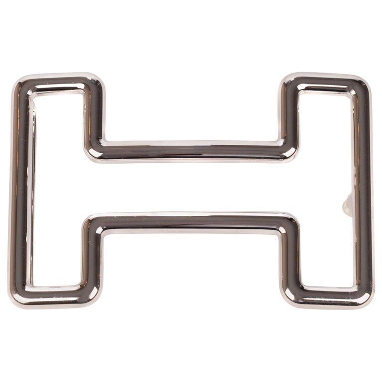 Brand new Hermès belt buckle model "Tonight" in shiny silver ! at 1stDibs hermes silver belt