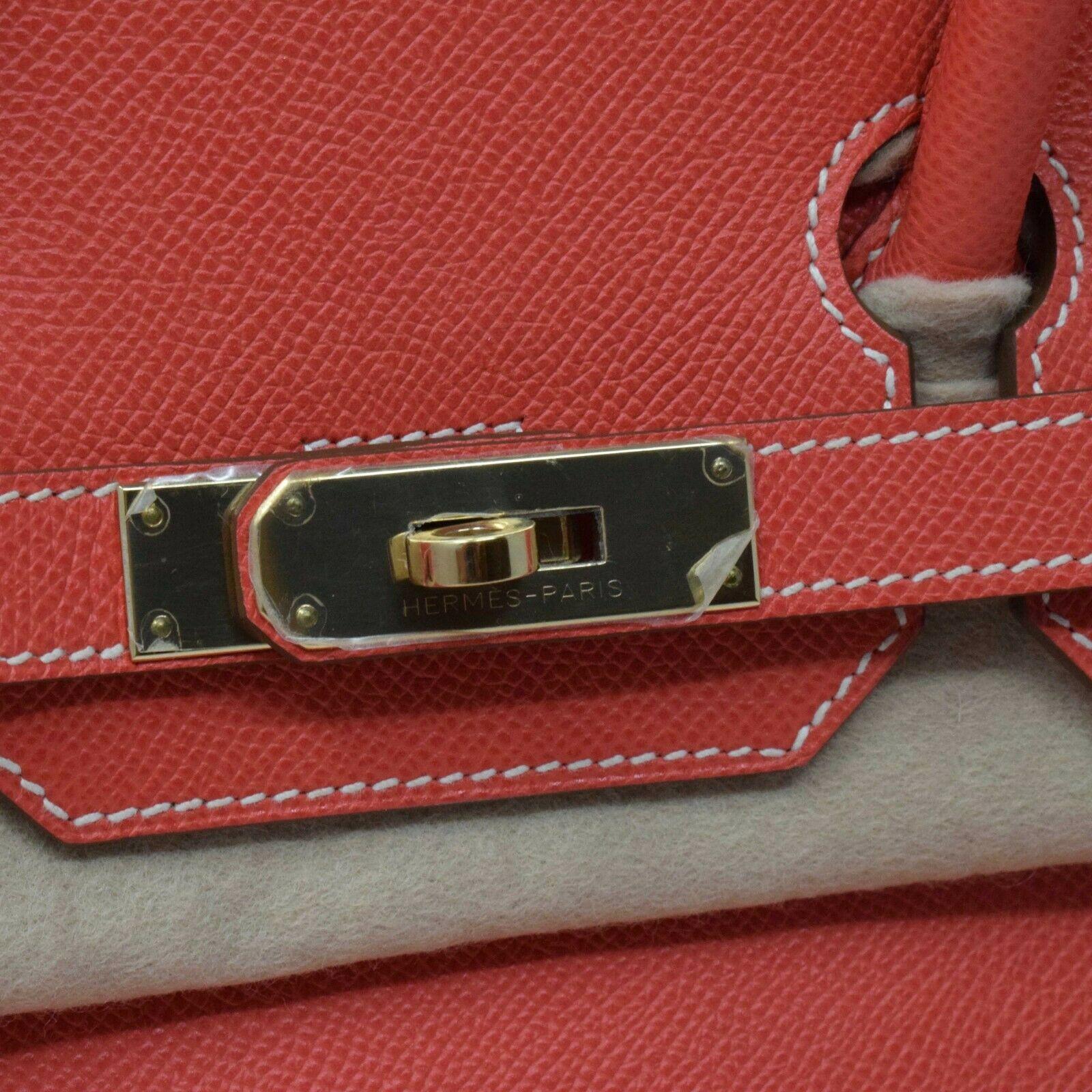 Brand New Hermès Birkin Bag Sanguine Clemence Leather Gold Hardware 1