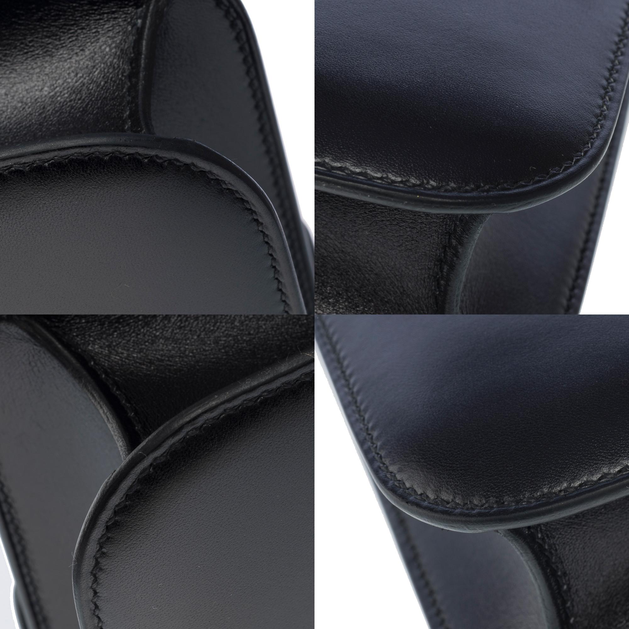 Brand New Hermès Constance 23 shoulder bag in Black Box Calf leather , GHW For Sale 7