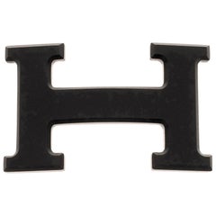 Brand new Hermes Constance 5382 belt buckle in matt black PVD (boucle de ceinture en PVD noir mat)