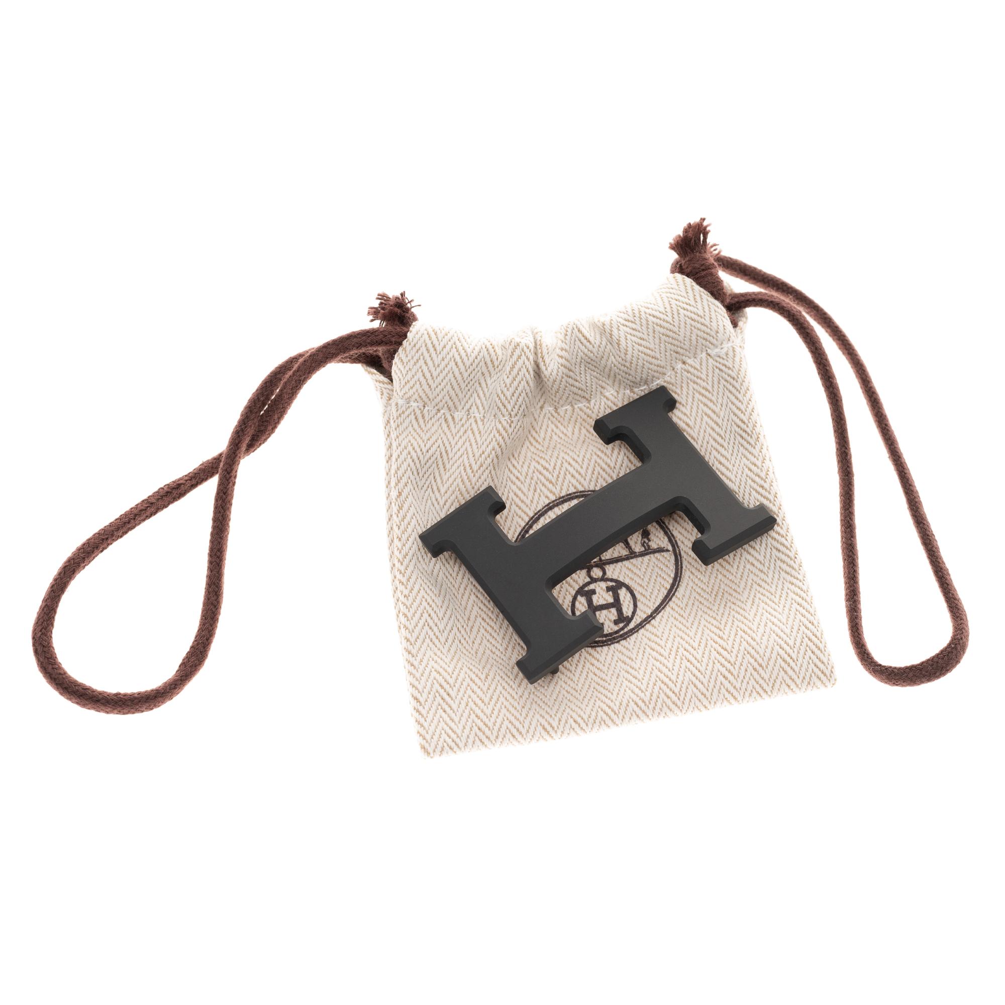 Brand new Hermes Constance 5382 in matt black PVD Belt Buckle ! 2