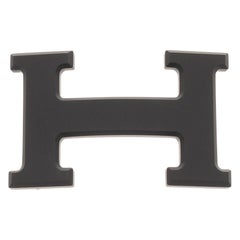 Vintage Brand new Hermes Constance 5382 in matt black PVD Belt Buckle !