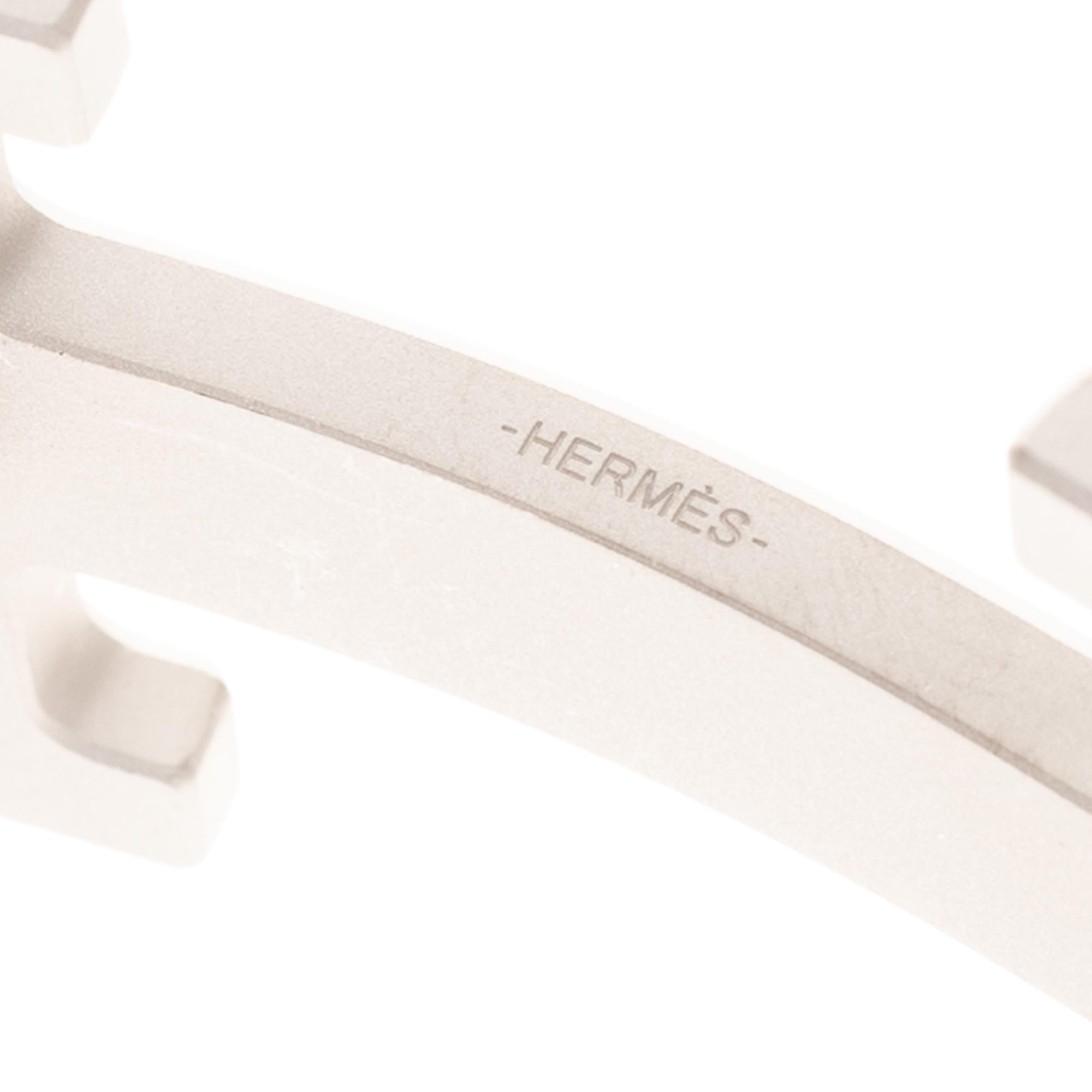 Women's or Men's Brand new Hermes Constance 5382 in matt silver PVD Belt Buckle !