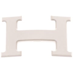 Brand new Hermes Constance 5382 in matt silver PVD Belt Buckle !