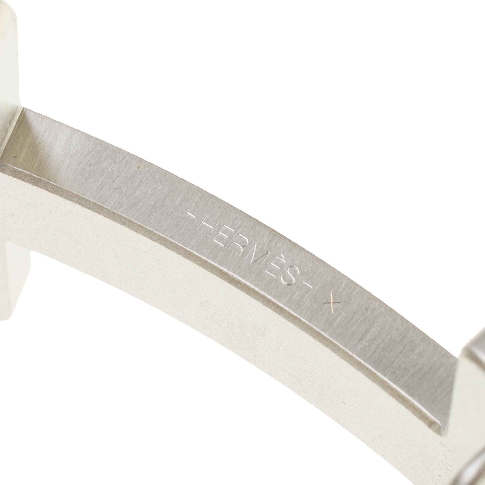 Brand new/Hermès Constance belt 40 mm reverse in epsom White/Taupe leather  1