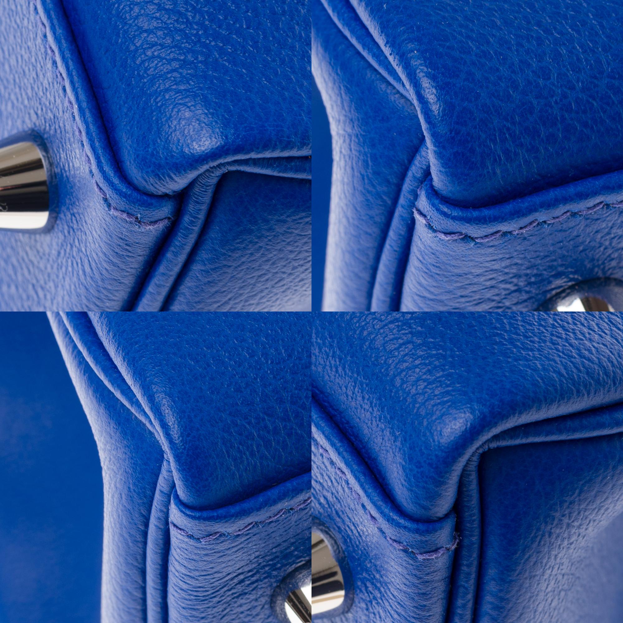 BRAND NEW-Hermès Kelly 28 Evercolor strap shoulder bag in blue royal calf, PHW 3