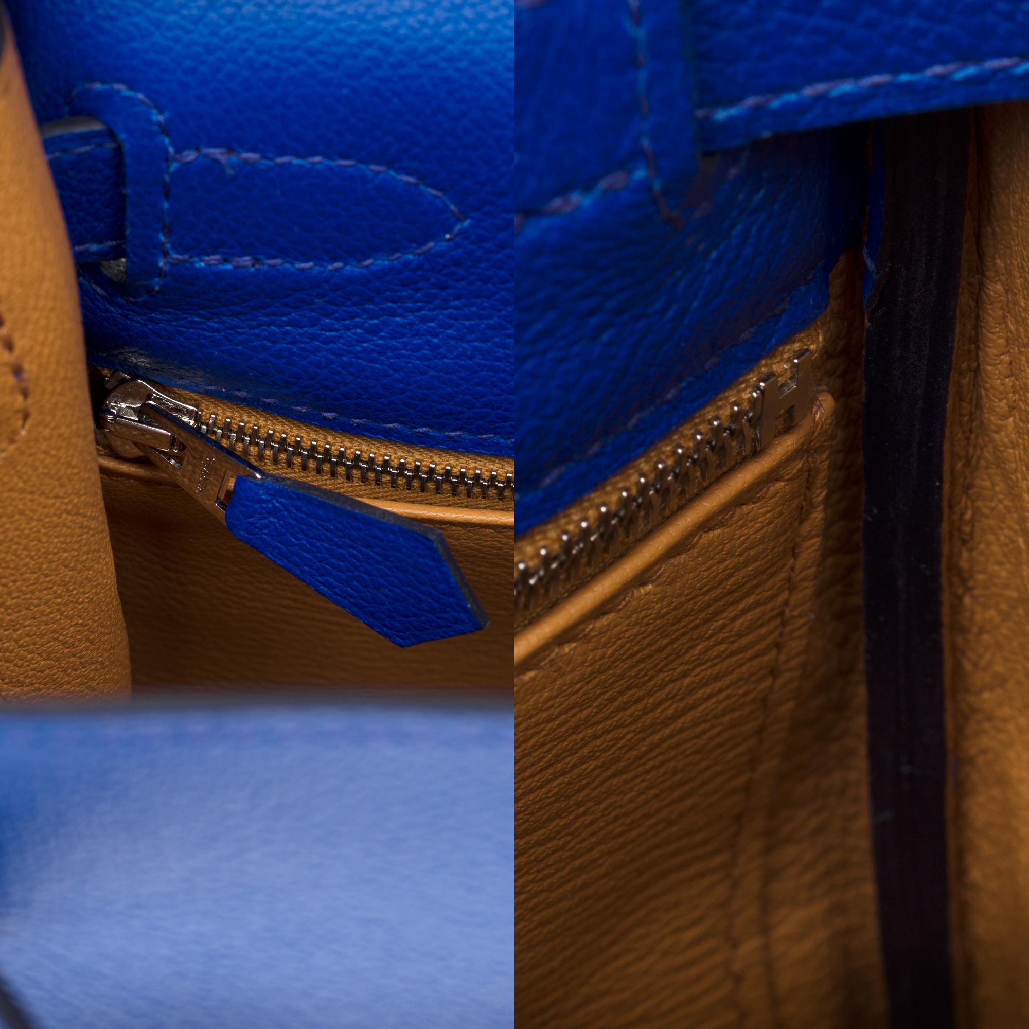 BRAND NEW-Hermès Kelly 28 Evercolor strap shoulder bag in blue royal calf, PHW 6