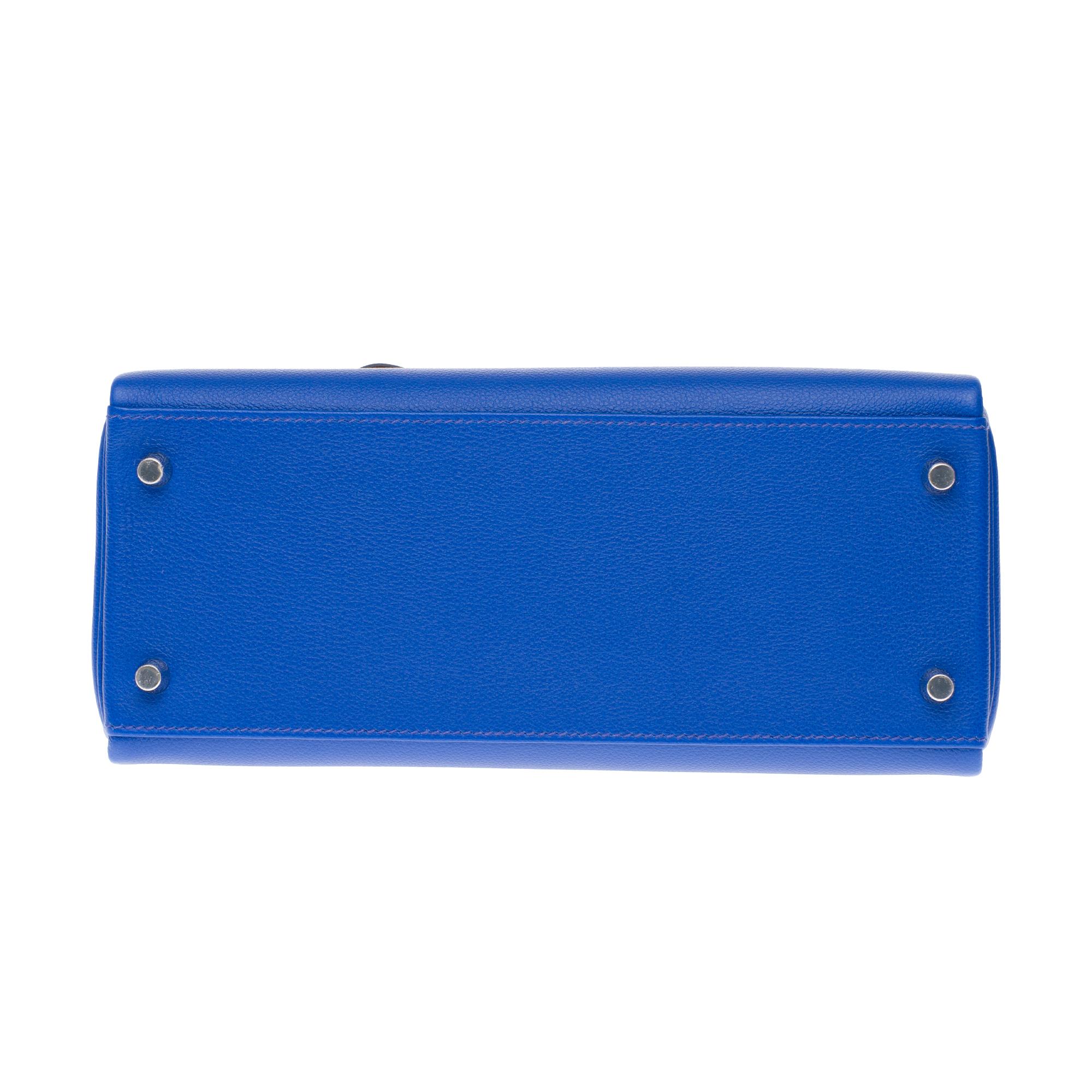 BRAND NEW-Hermès Kelly 28 Evercolor strap shoulder bag in blue royal calf, PHW 2