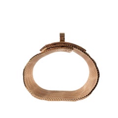 Brand New Hermes Kelly H Milanaise Yellow Gold Wide Bracelet 18K GM