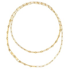 Brand NEW Hermès Kelly Long Chaine Halskette in Gold New Model No.