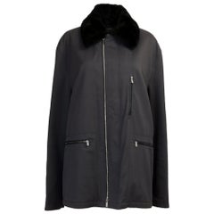 BRAND NEW/ Hermès Man Jacket in black canvas and leather, silver hardware