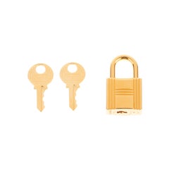 Brand New Hermès Padlock in gold plated metal for Birkin or Kelly handbags