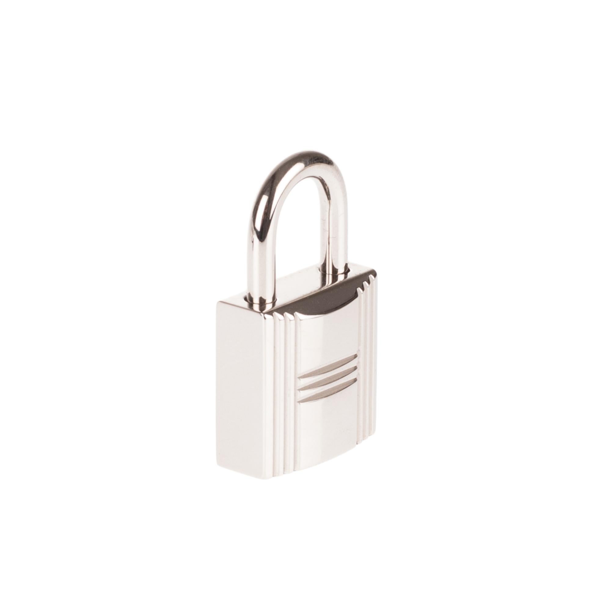 Women's or Men's BRAND NEW Hermès Padlock in Palladium Silver for Birkin & Kelly !