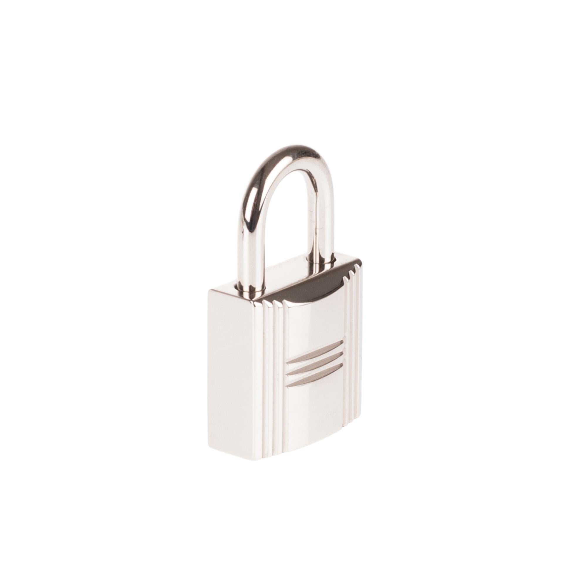 Women's or Men's BRAND NEW Hermès Padlock in Palladium Silver for Birkin & Kelly ! For Sale