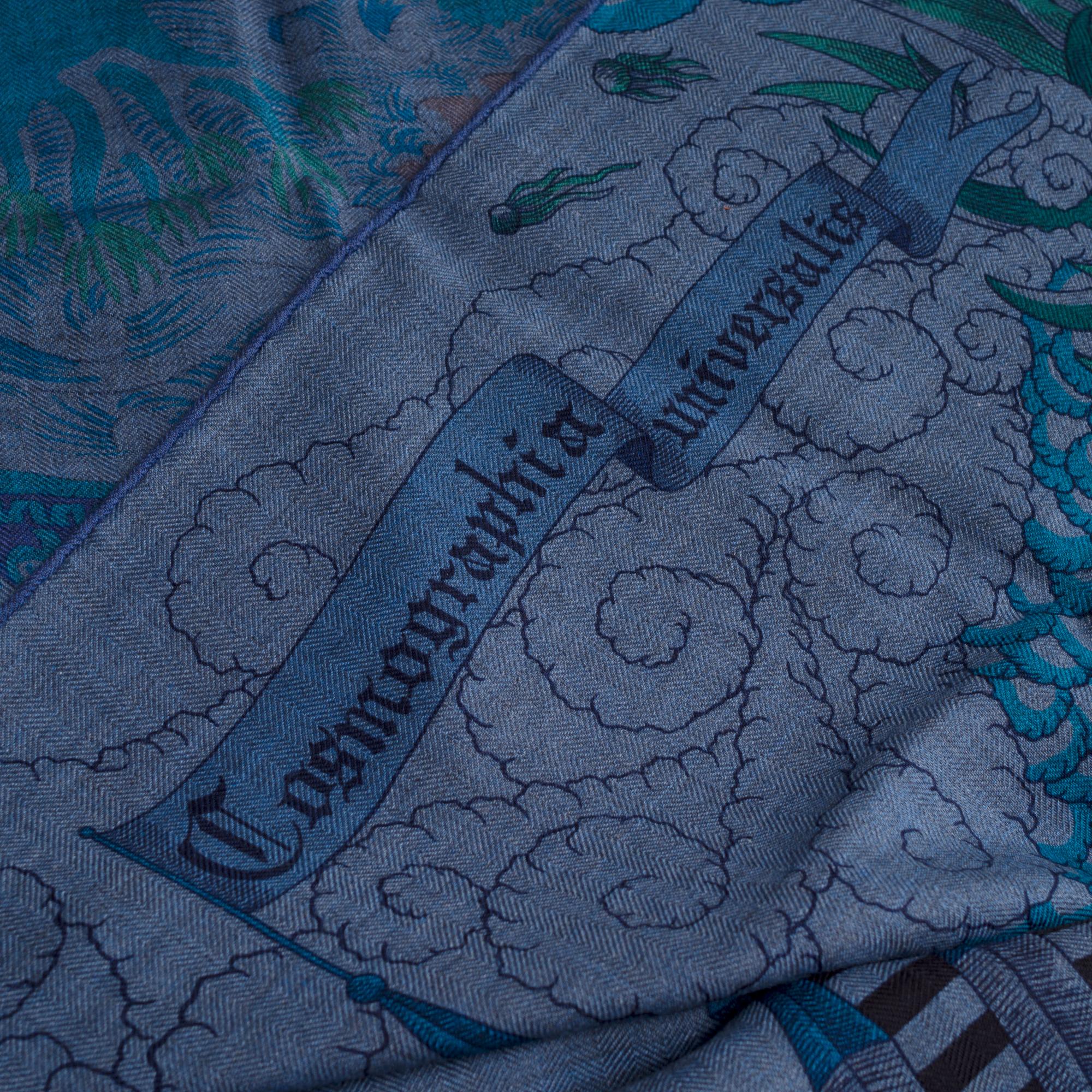 Brand New- Hermès Shawl 140 “Cosmographia Universalis” in cashmere and silk In New Condition In Paris, IDF