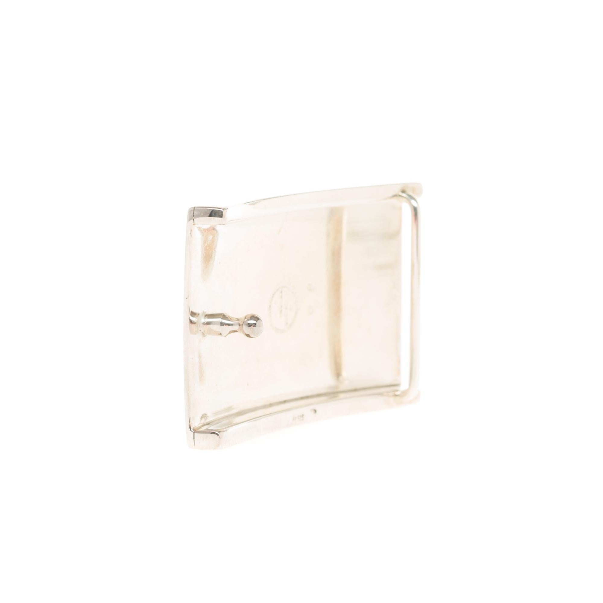 Beige Brand new Hermes Touareg 40mm buckle in Sterling Silver