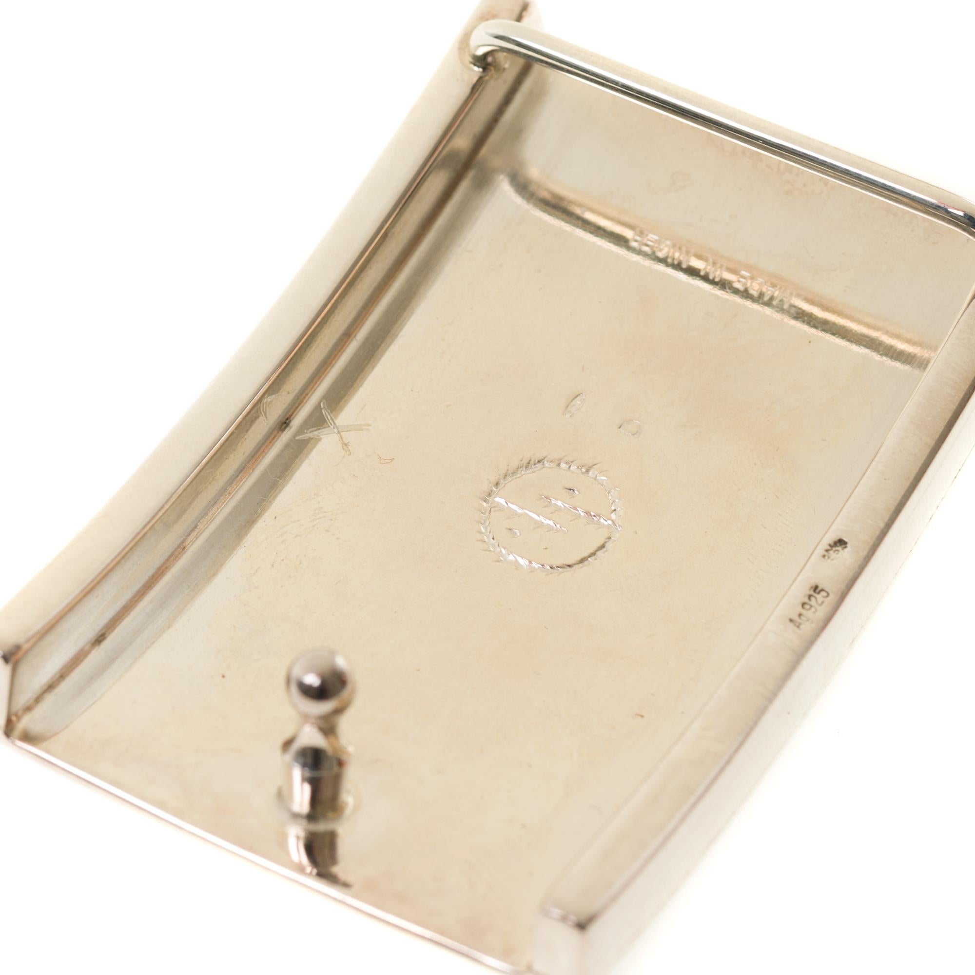 Brand new Hermes Touareg 40mm buckle in Sterling Silver In New Condition In Paris, IDF