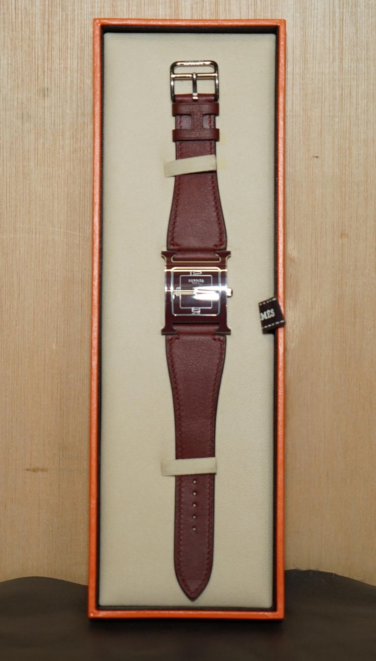 BRAND NEU IN DER ORIGiNAL SCHACHTEL MIT PAPERWORK HERMES PARIS LTD EDITION H WATCH im Angebot bei 1stDibs hermes schachtel