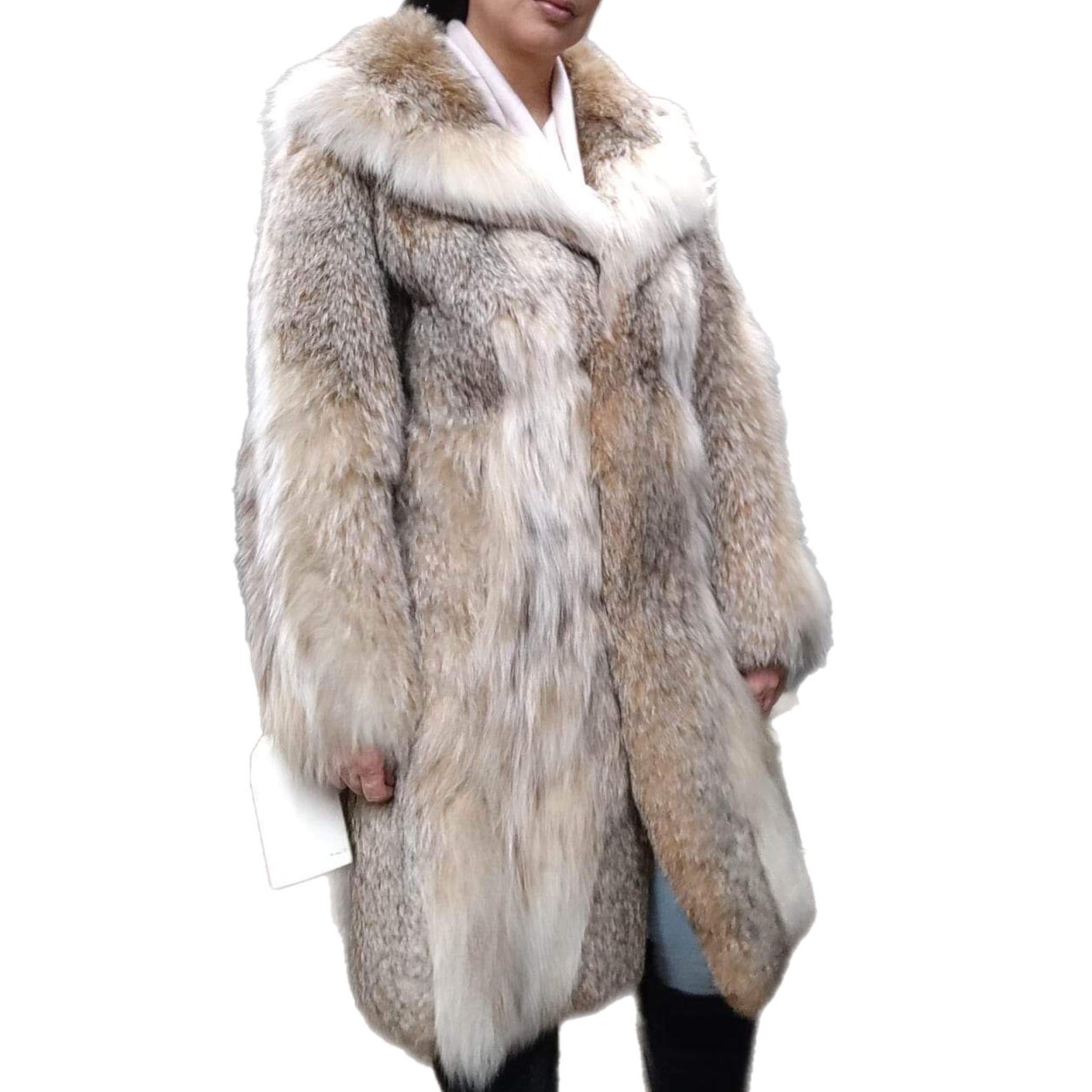 Brand new lightweight lynx fur coat size 10 For Sale 1