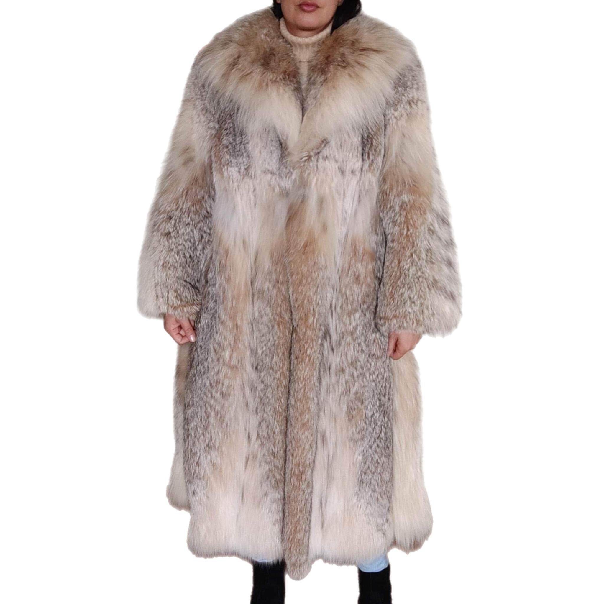 Brand new lightweight lynx fur coat size 12-14 For Sale 7