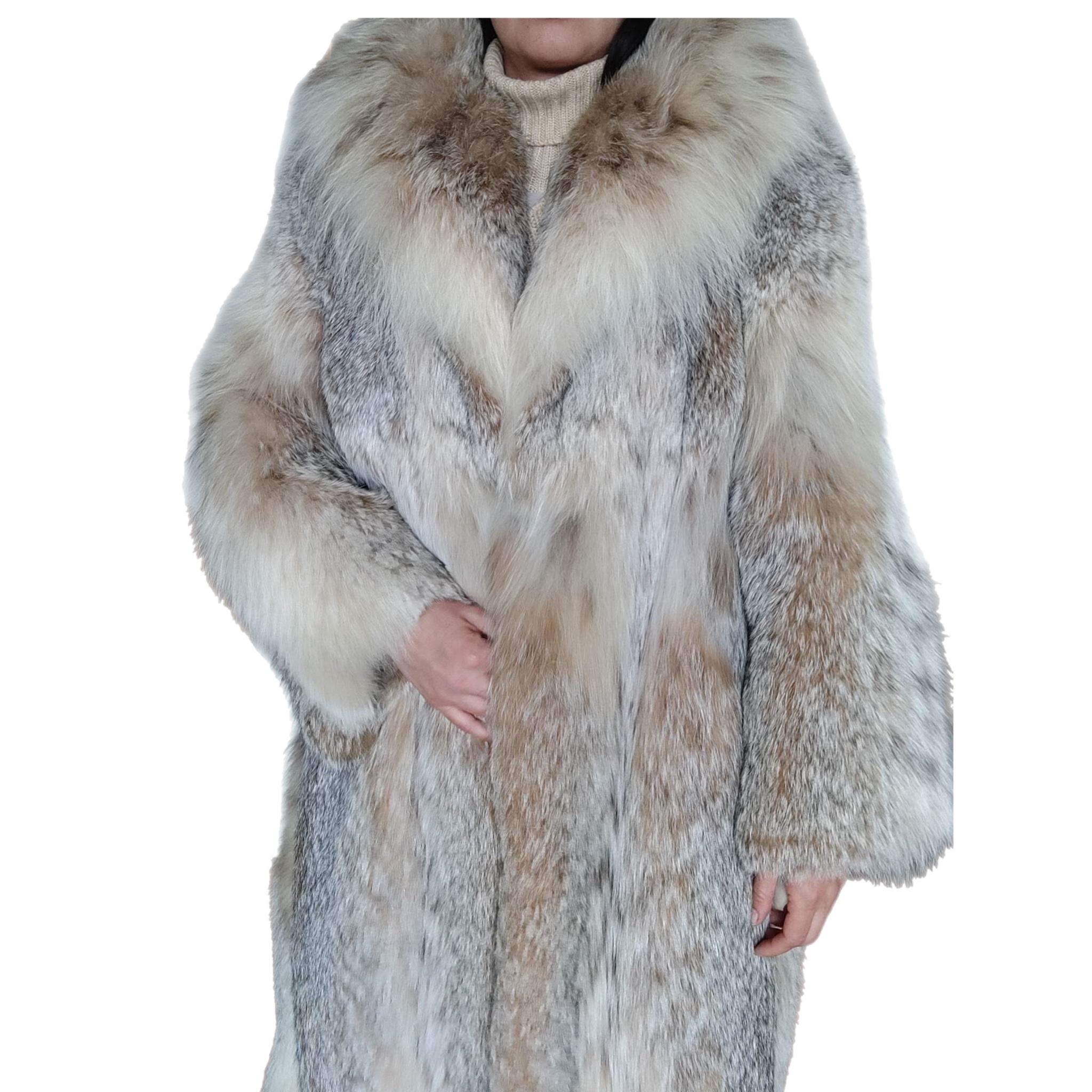 Women's Brand new lightweight lynx fur coat size 12-14 For Sale