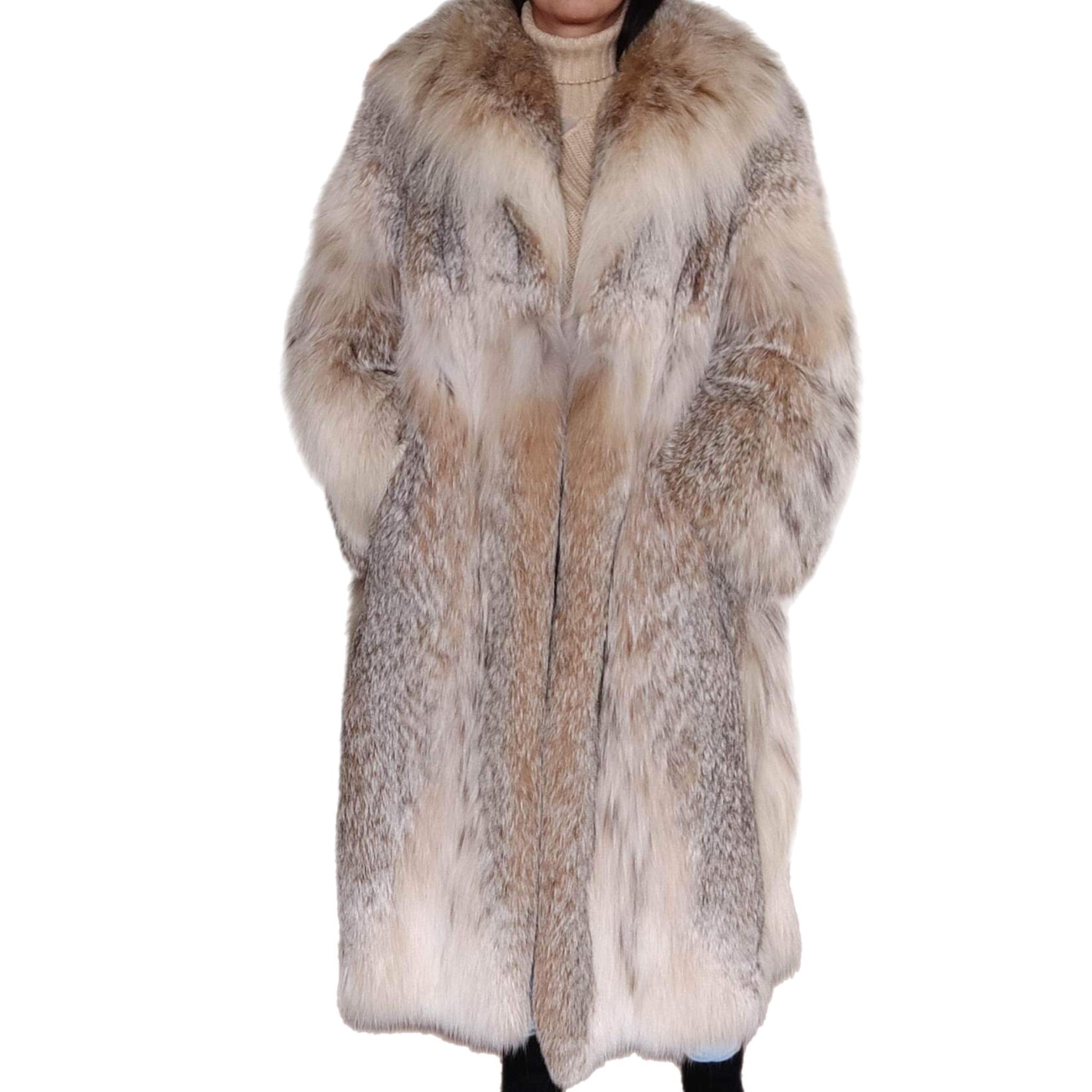 Brand new lightweight lynx fur coat size 12-14 For Sale 3