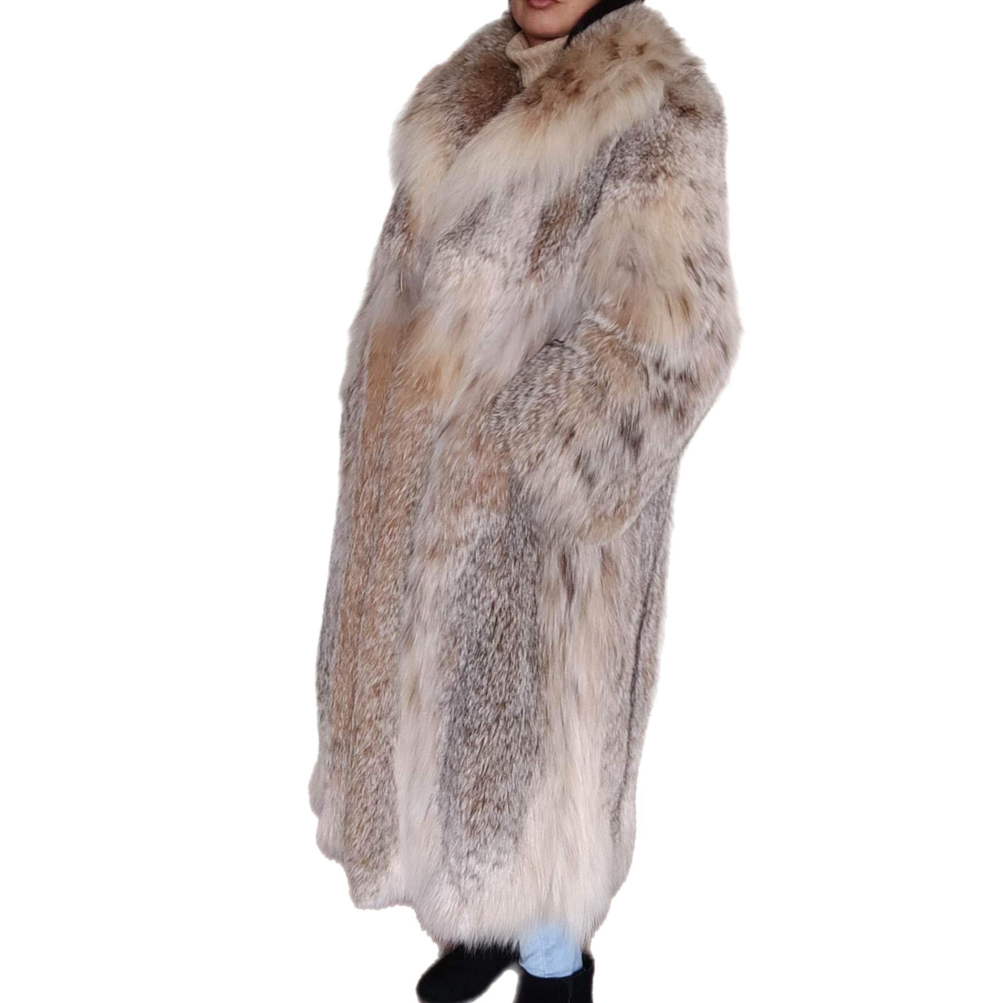 Brand new lightweight lynx fur coat size 12-14 For Sale 4