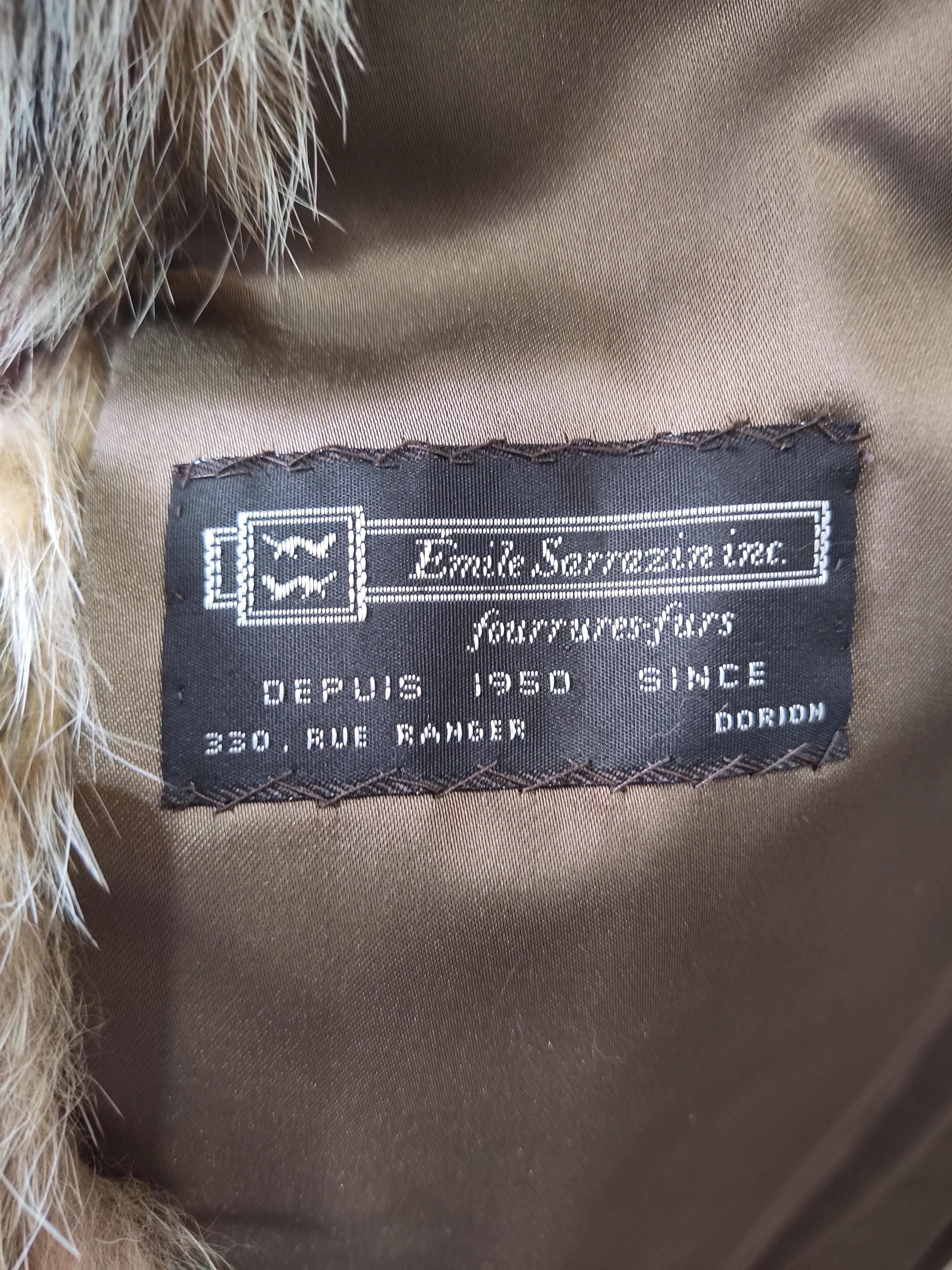 Manteau léger en fourrure de lynx, neuf, taille 14 L en vente 7