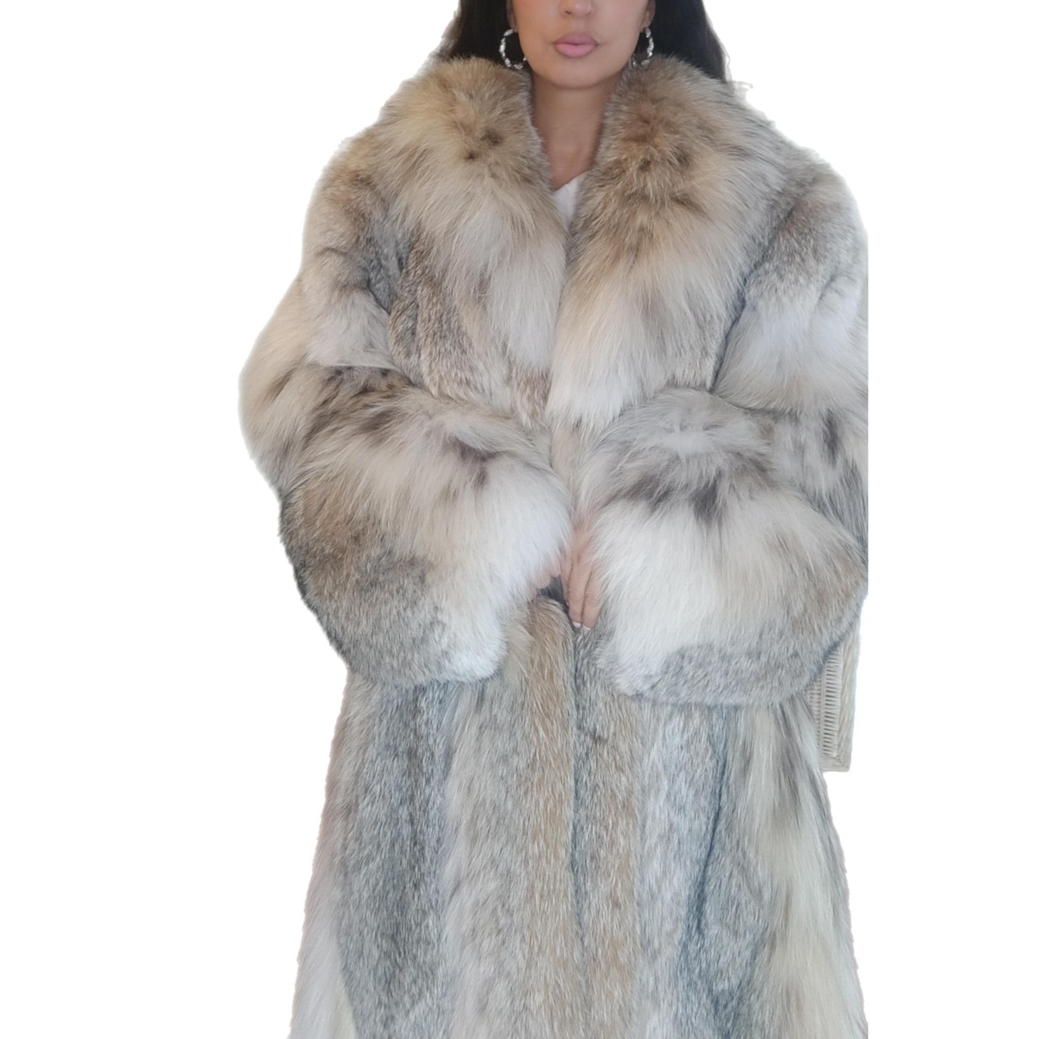 Manteau léger en fourrure de lynx, neuf, taille 14 L en vente 12