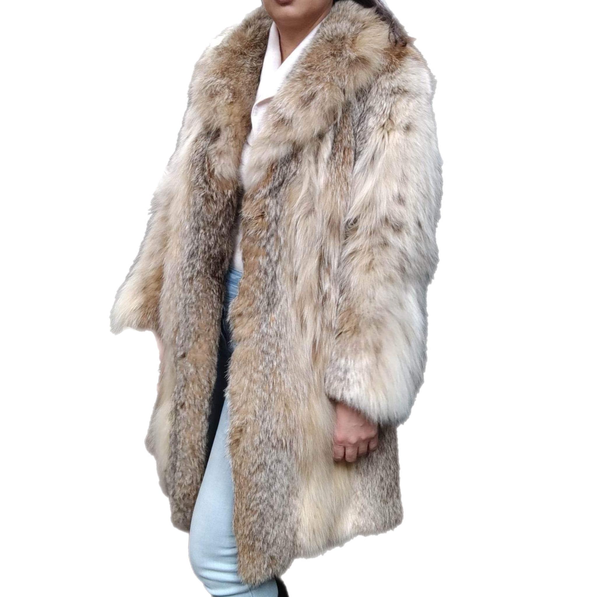Women's Brand new lightweight lynx fur coat size 8 S