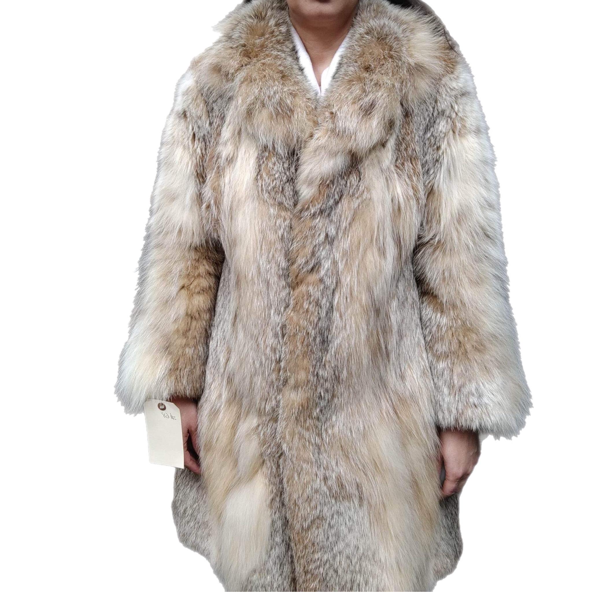 Brand new lightweight lynx fur coat size 8 S 1