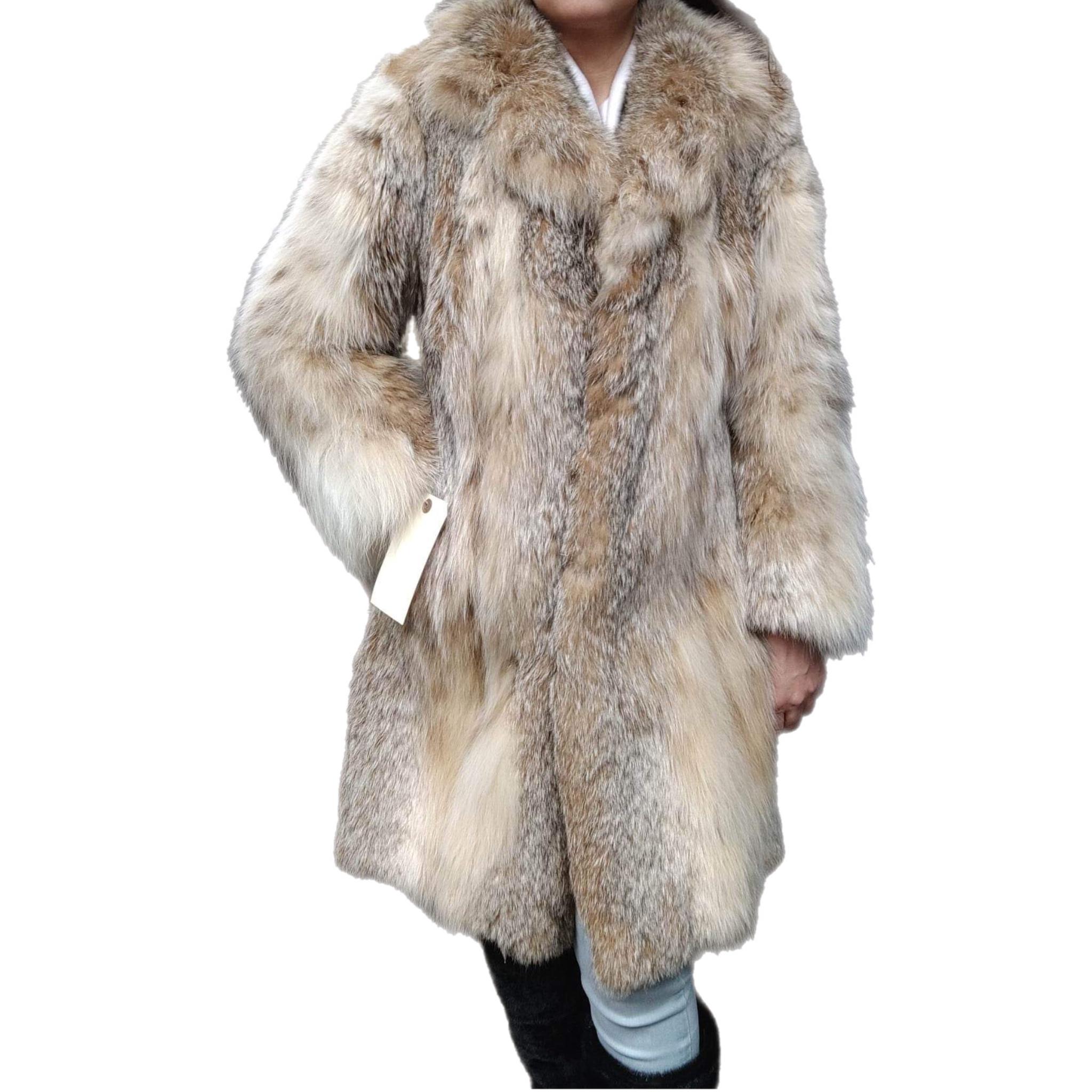 Brand new lightweight lynx fur coat size 8 S 2