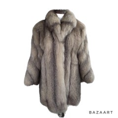 Brand new lightweight saga crystal fox fur coat size 12 L
