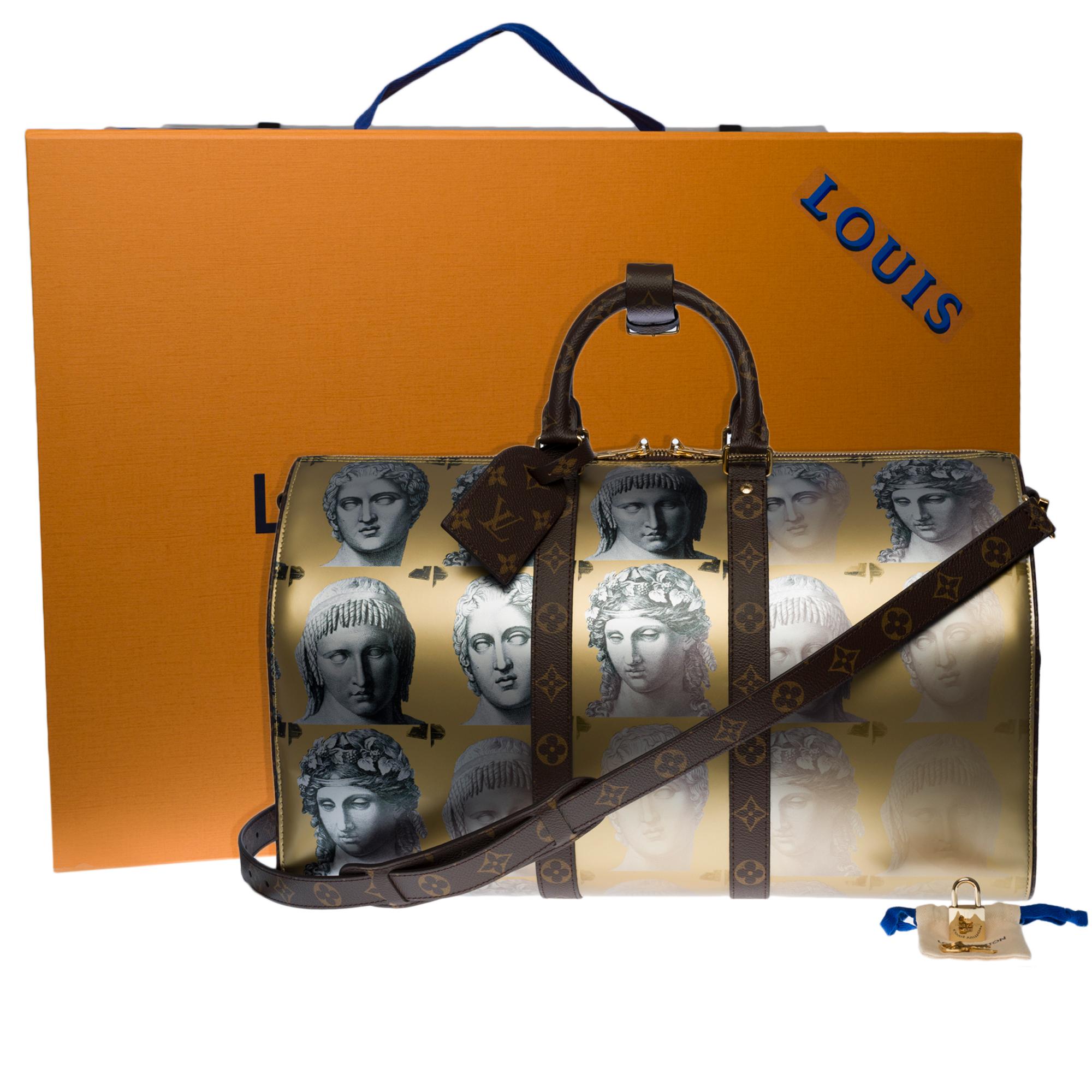 BRAND NEW-Limited edition Louis Vuitton keepall 45 strap Fornasetti  fw21 6