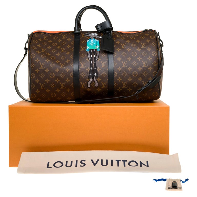 Louis Vuitton Virgil Abloh Monogram Chain Keepall Bandouliere 50 Duffle  2lm32lv