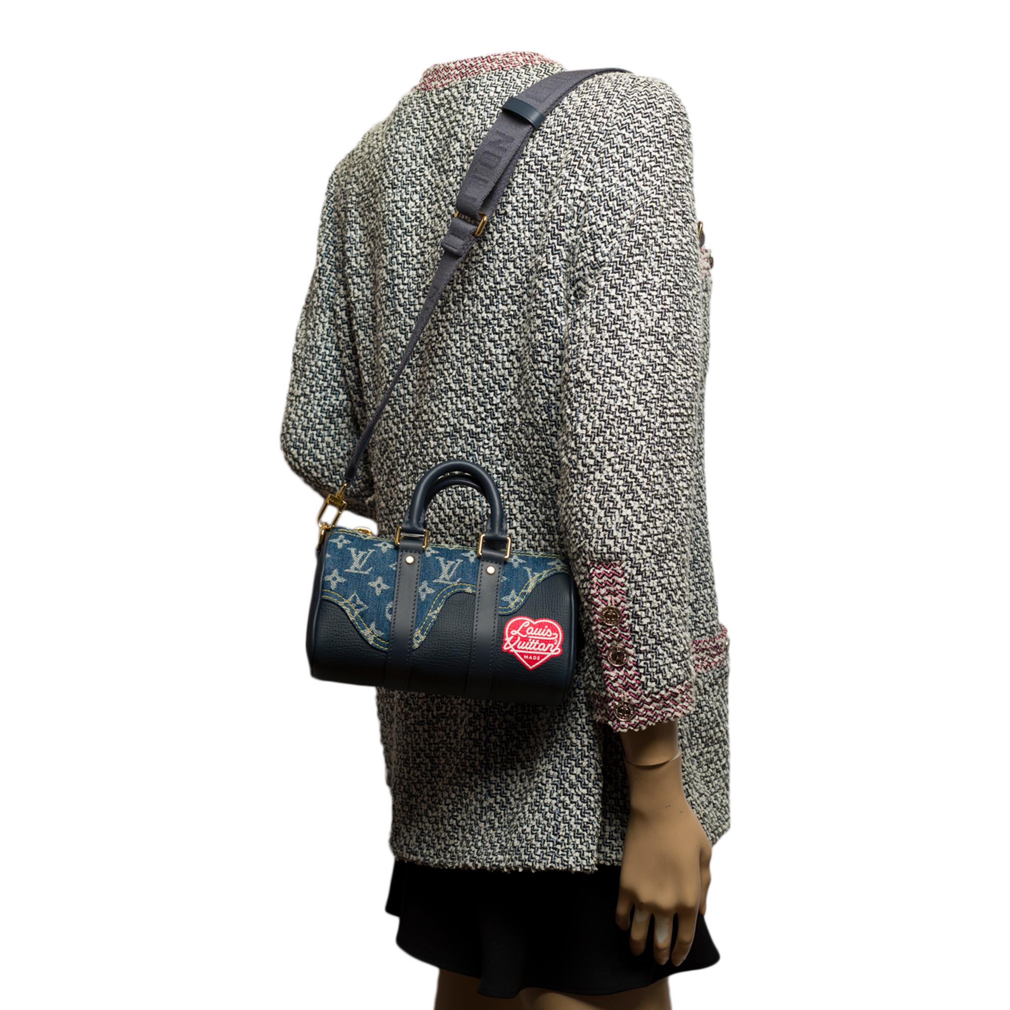 BRAND NEW-Limited edition Louis Vuitton keepall XS strap in blue denim by Nigo 5