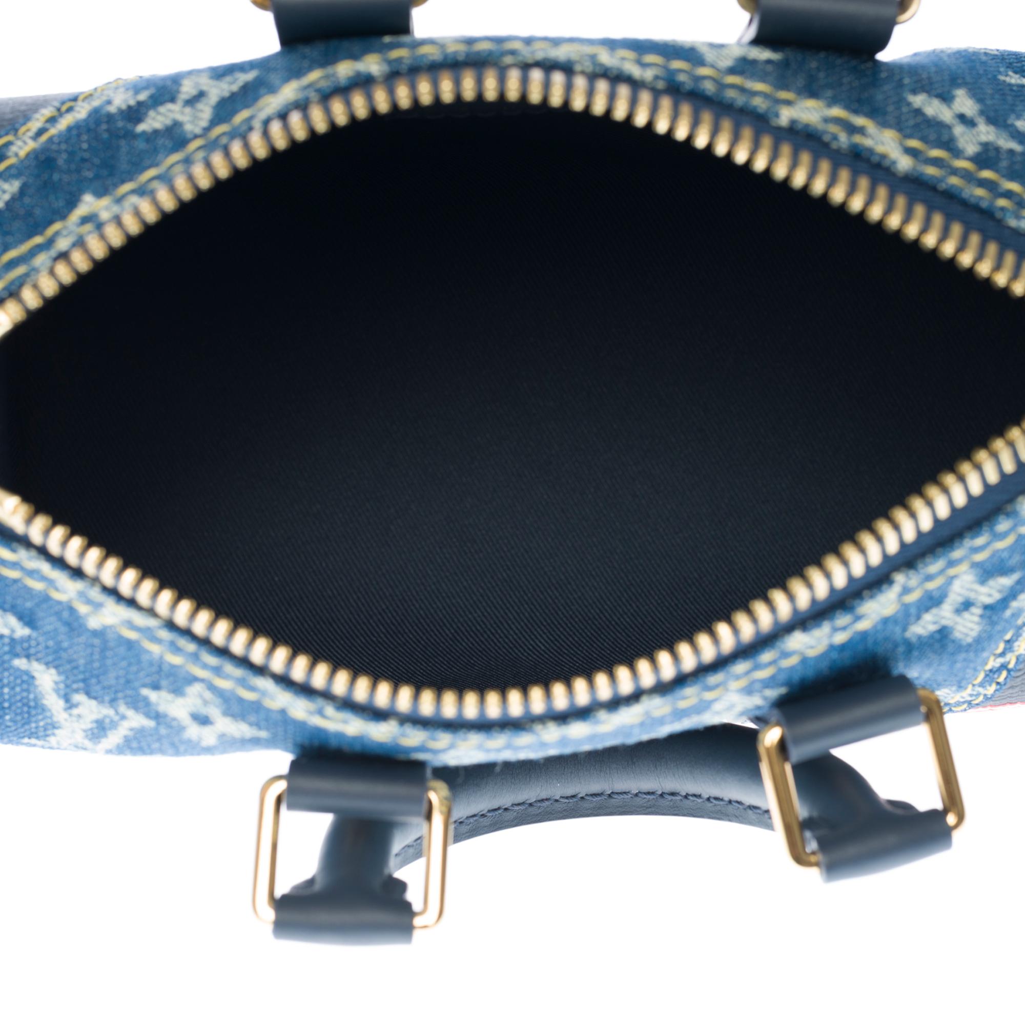 BRAND NEW-Limited edition Louis Vuitton keepall XS en jean bleu par Nigo en vente 3